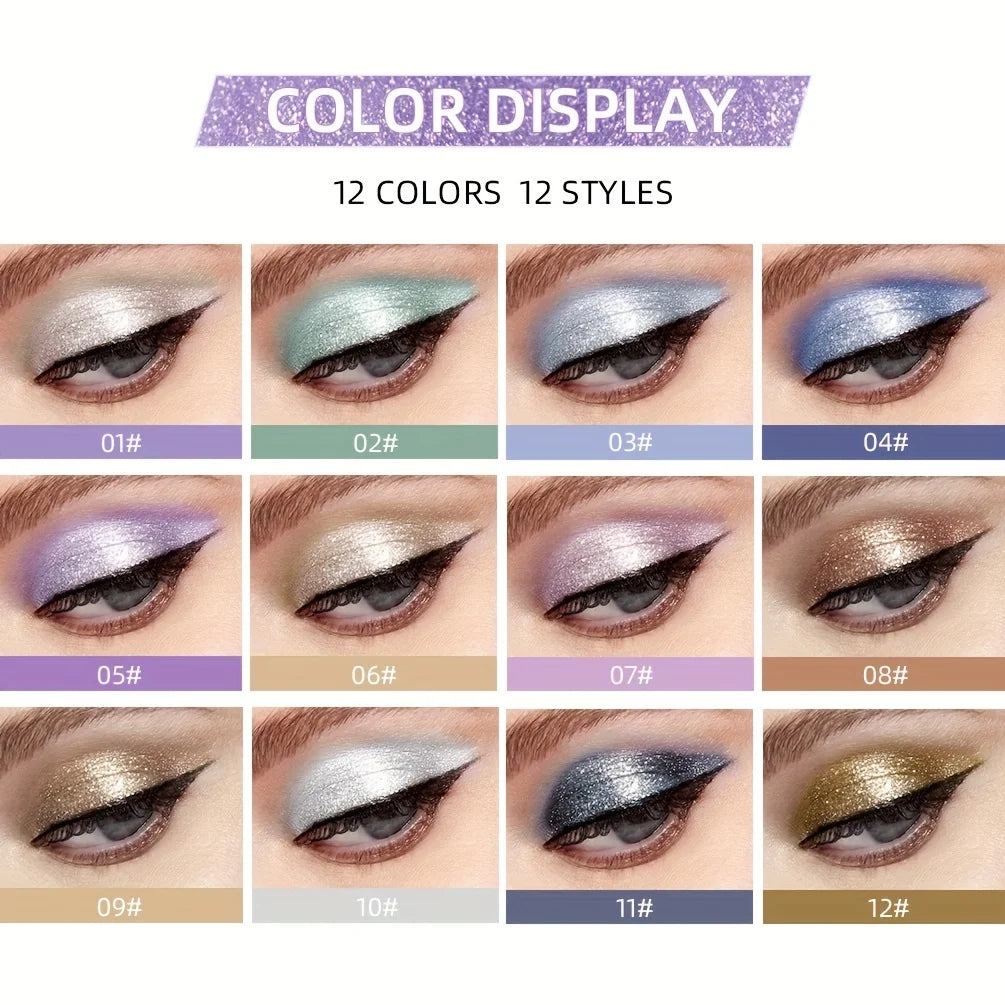 Liquid Eyeshadow Sticker Cosmetics Shadows Pencil Eyeliner Quick-drying Glitter Shimmer Eyeshadow Pen Outline Eye Makeup