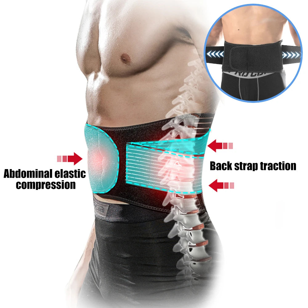 KIMLUD, TIKE Lumbar Back Braces Support Belt for Women Men,Gym Waist Trainer Belt for Back Pain Relief,Herniated Disc,Sciatica,Scoliosis, KIMLUD Womens Clothes