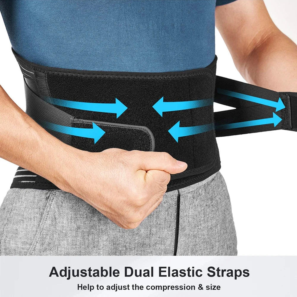 KIMLUD, Double Pull Back Lumbar Support Belt Waist Orthopedic Corset Men Women Spine Decompression Waist Trainer Brace Back Pain Relief, KIMLUD Womens Clothes