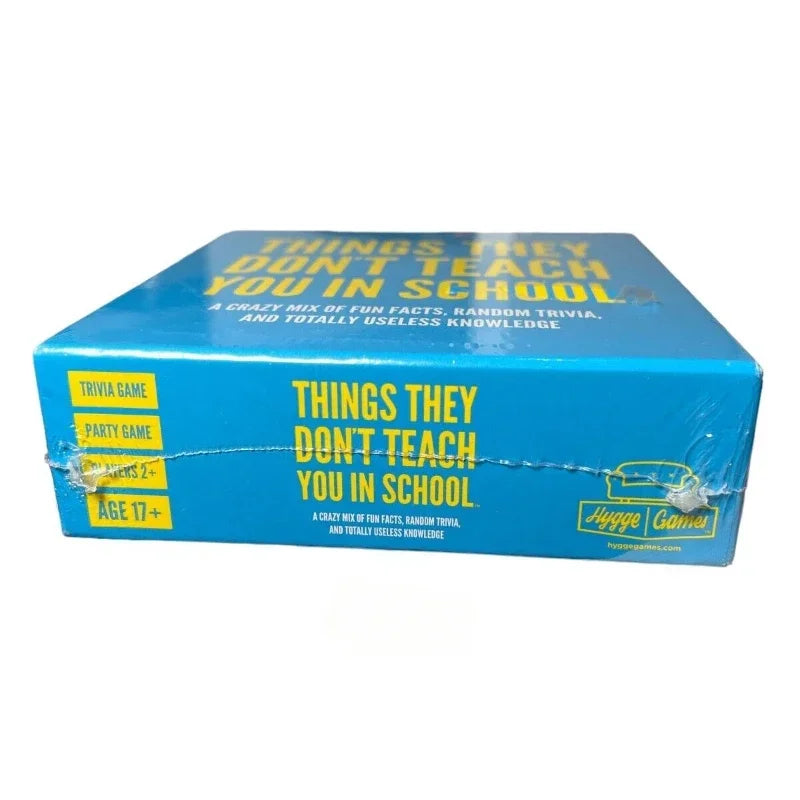 Things They Don't Teach You in School Trivia Card Game Board games