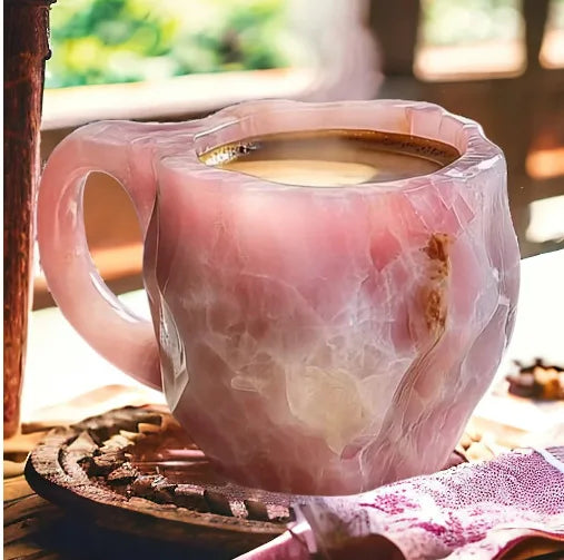 New Mineral Crystal Coffee Mugs Elegant Luxury Mineral Large Capacity Drinkware Tea Cup Ware Resin Gift Household Necessities