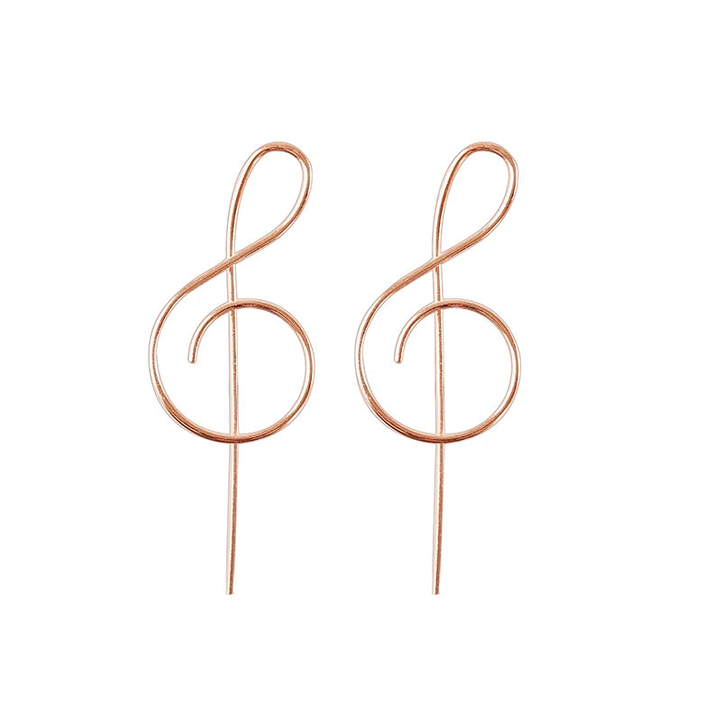 KIMLUD, 2021 Trendy Music Symbol Earrings for women Simple Treble Clef Note earrings fashionTemperament Female, KIMLUD Womens Clothes