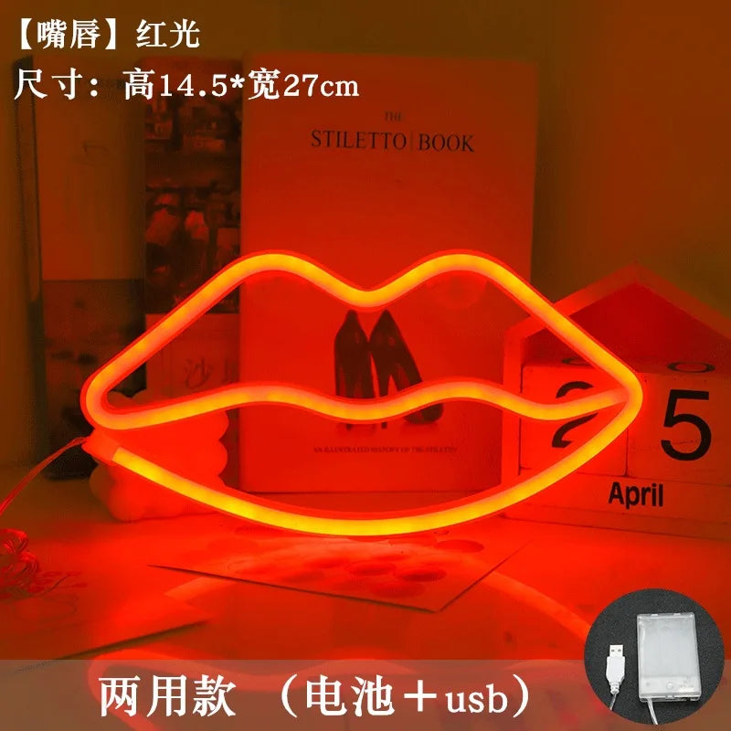 Love LED Neon Sign Light Glowing Valentine's Day Propose Festival Decoration Neon Lamp For Home Party Decor Adult Gift