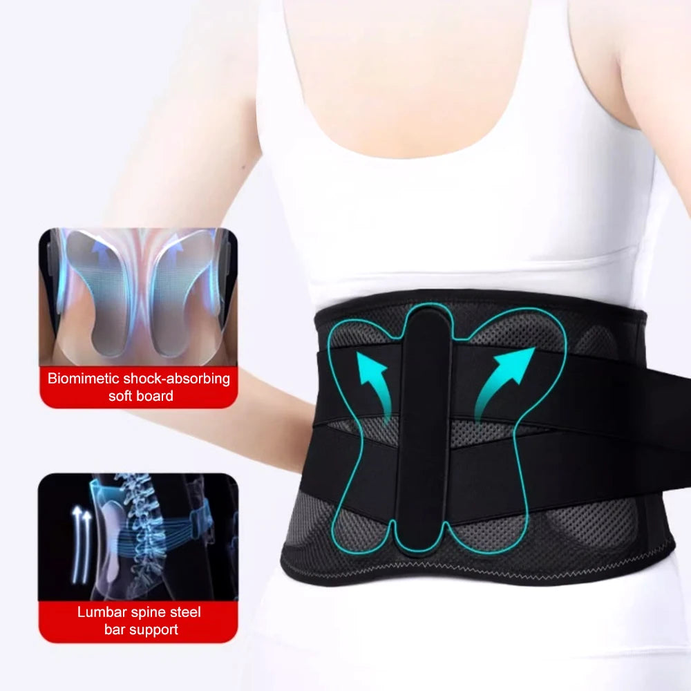 KIMLUD, Waist Brace for Lower Back Pain Women Men, Back Support Braces for Lower Back Pain Relief, Sciatica, Herniated Disc, Scoliosis, KIMLUD Womens Clothes