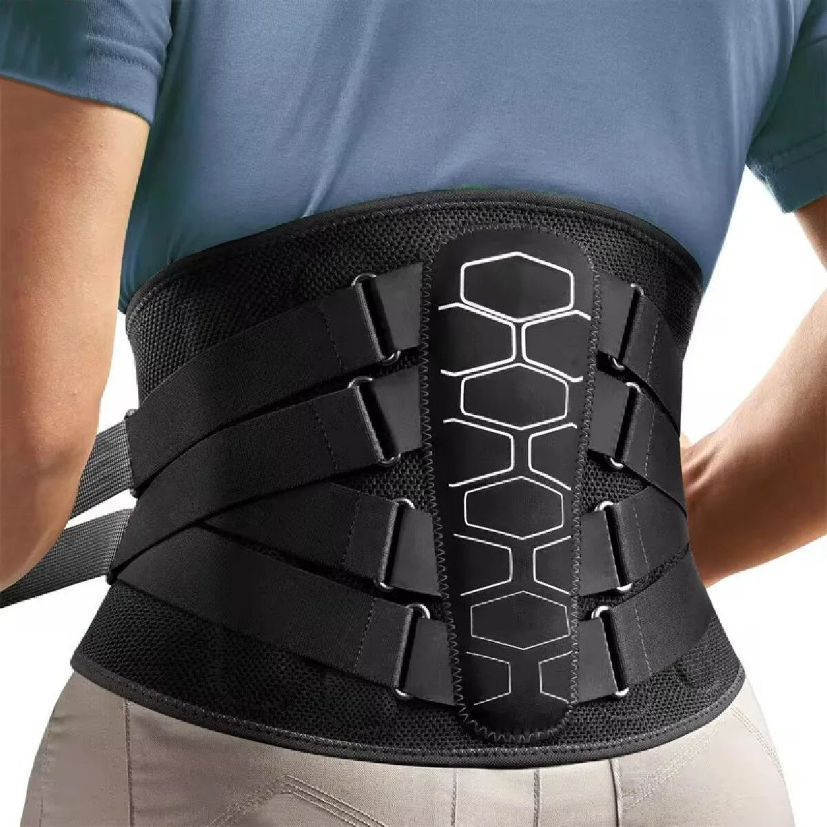 KIMLUD, Sports Belts Lower Back Brace Lumbar Support Belts Ergonomic Design Suitable for Herniated Discs Sciatica for Men&Women, KIMLUD Womens Clothes