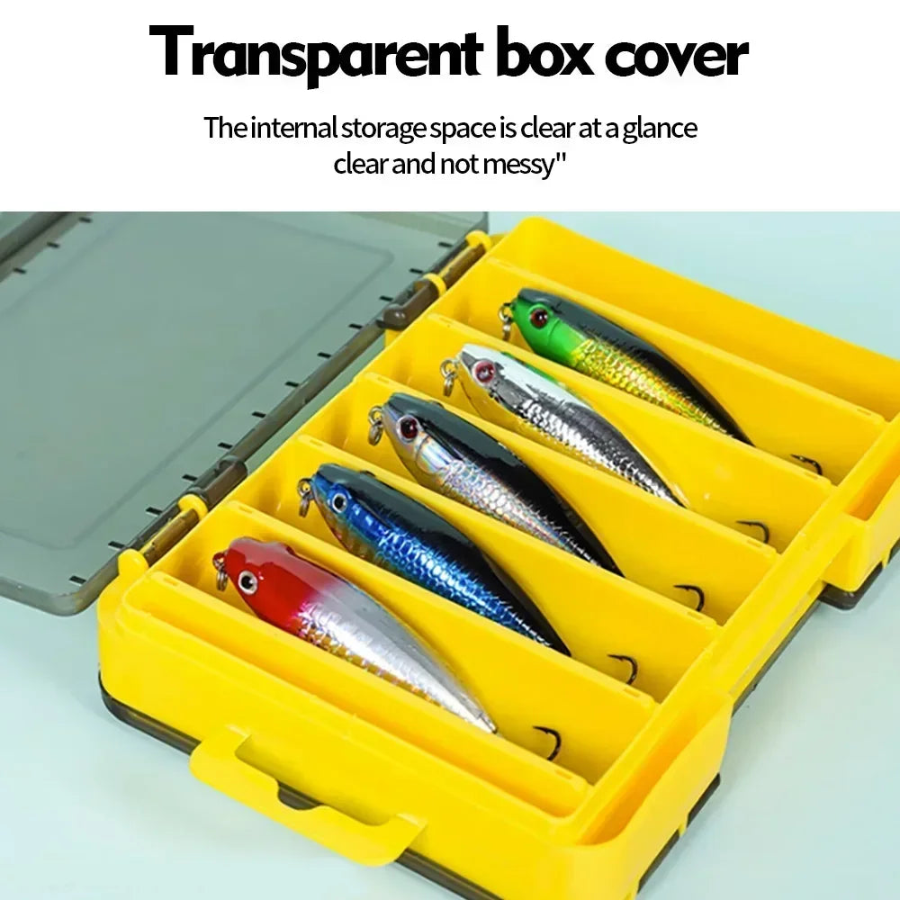 Fishing Tackle Box Accessories Storage Box Double Sided Bait Lure Hook  Waterproof Fishing Bait Gear Organizer Boxes