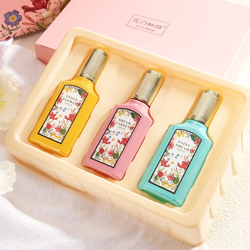 KIMLUD, 25ml*3pcs Gift Box Set Floral Scent Perfume Women Lasting Fragrance Body Spray Floral Scent Pheromone Eau De Parfum Cologne, KIMLUD Womens Clothes