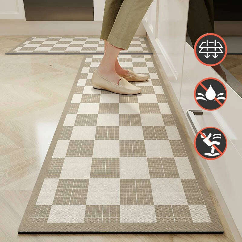 KIMLUD, Absorbent Kitchen Floor Mat Diatomaceous Mud Floor Mats Doorstep Water Absorption Oil Absorption Anti Slip Rug Bathroom Carpet, KIMLUD Womens Clothes