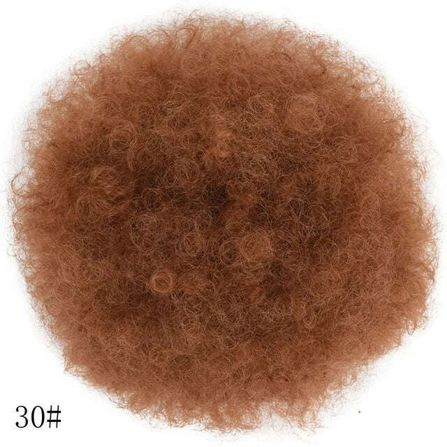 KIMLUD, Afro Kinky Pony Tail Clip In on African Synthetic Hair Afro Puff Chignon Hairpiece For Women Drawstring Ponytail Kinky, 30, KIMLUD APPAREL - Womens Clothes