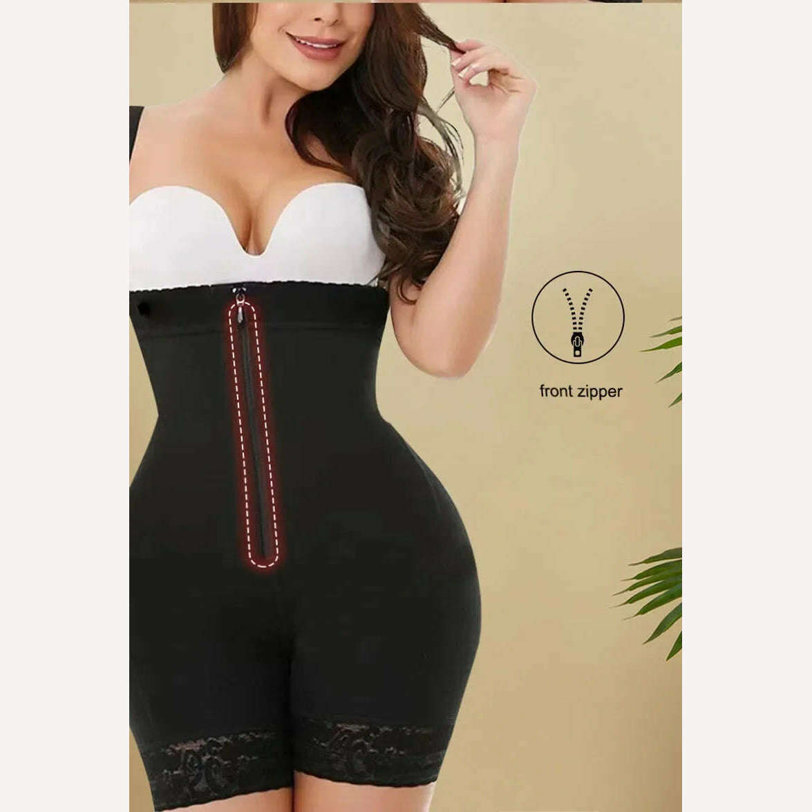 AfruliA Fajas Colombiana Girdle Full Body Shaper Lift Up Butt Lifter Bodysuits Tummy Control Panties Waist Trainer Thigh Slimmer - KIMLUD