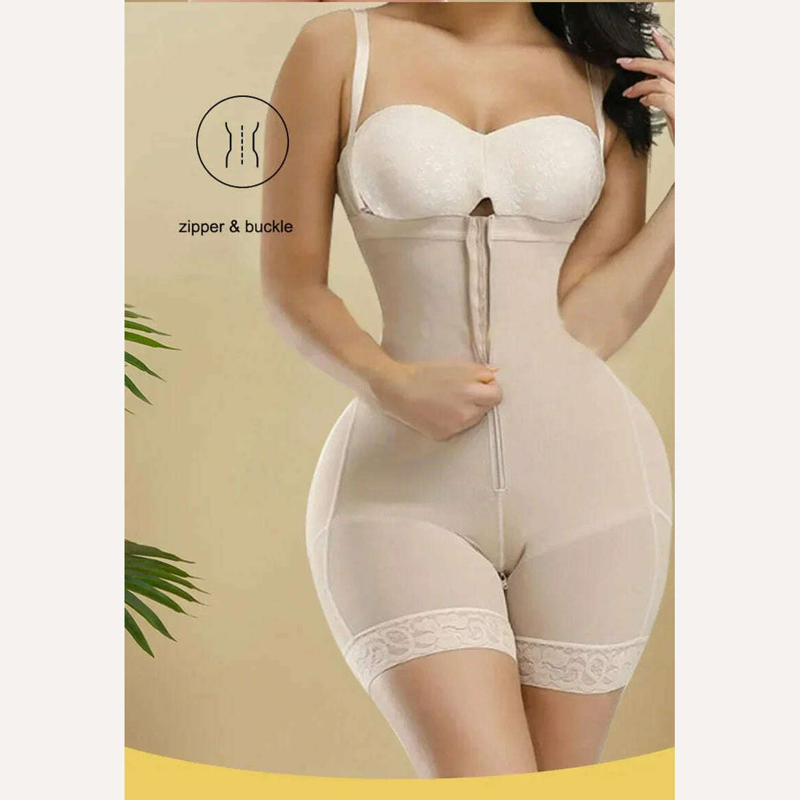 AfruliA Fajas Colombiana Girdle Full Body Shaper Lift Up Butt Lifter Bodysuits Tummy Control Panties Waist Trainer Thigh Slimmer - KIMLUD