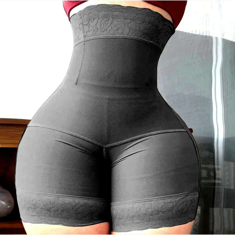 AfruliA Fajas Colombiana Girdle Full Body Shaper Lift Up Butt Lifter Bodysuits Tummy Control Panties Waist Trainer Thigh Slimmer - KIMLUD