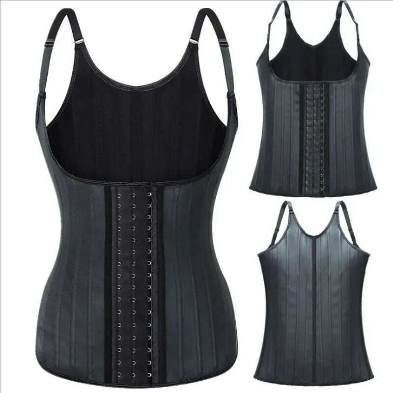 AfruliA High Compression Body Shaper for Waist Trainer Corset Modeling Belt Tank Top Tummy Control Vest Fajas Colombianas Girdle - KIMLUD