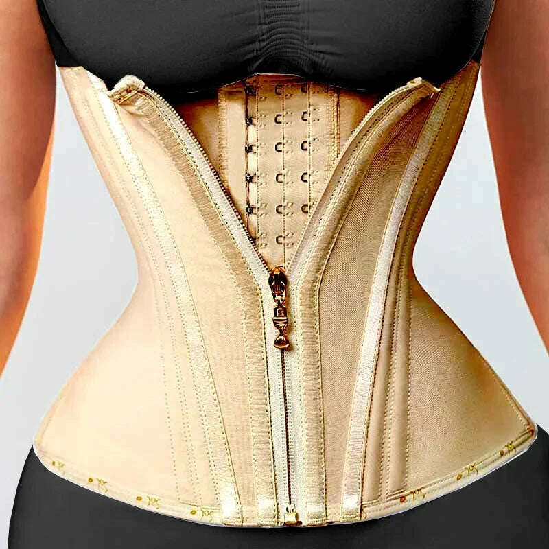 AfruliA High Compression Body Shaper for Waist Trainer Corset Modeling Belt Tank Top Tummy Control Vest Fajas Colombianas Girdle - KIMLUD