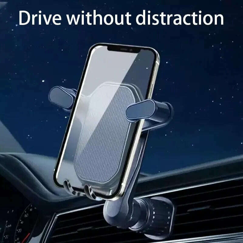 Air Vent Car Phone Holder Gravity Lock Phone Mount 360-Degree Flexible Adjustment Universal Auto Phone Stand for 4-7 Inches - KIMLUD