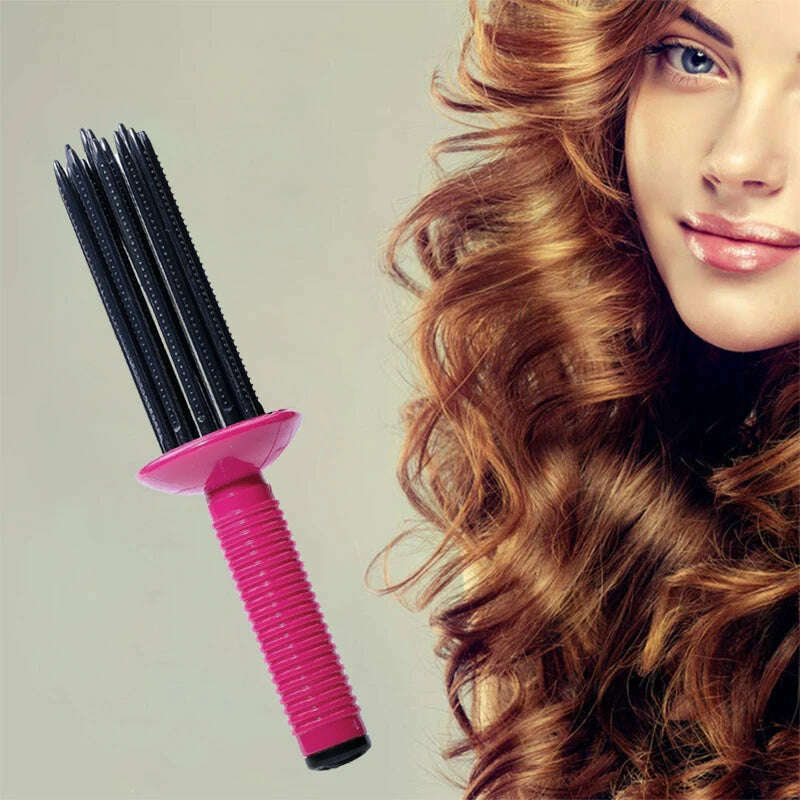 Air Volume Hair Fluffy Styling Curler Comb Hair Curler Comb Heatless Curling Roller Hair Styling Tools For Women - KIMLUD