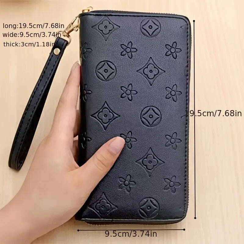 KIMLUD, Anti destructive magnetic card bag with 36 card slots, large capacity leather organ card bag, wallet, hand-held bag, credit card, KIMLUD Womens Clothes