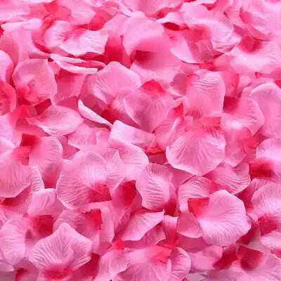 KIMLUD, Artificial Wedding Rose Petals Romantic Silk Petals Flower Petals Valentine Day Wedding Marriage Party Rose Leaves Decoration, pink red / 1000pcs, KIMLUD Womens Clothes