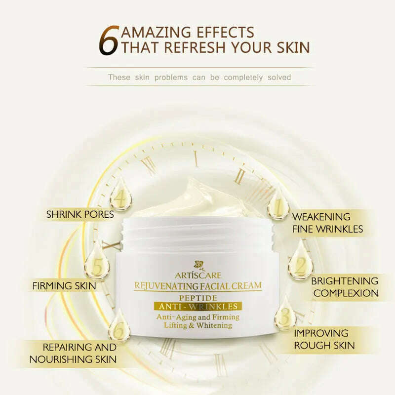 ARTISCARE Peptide Anti Wrinkle Facial Cream Whitening Lifting Day Cream Skin Care Anti Aging Acne Treatment Firming Face Cream - KIMLUD