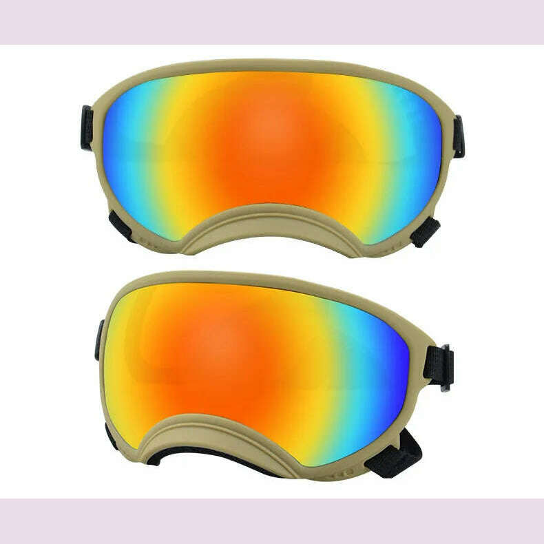 ATUBAN Dog Goggles Anti UV Strong Impact Resistance Adjustable Elastic Puppy Large Breed Dog Goggles Breathable Pet Sunglasses - KIMLUD