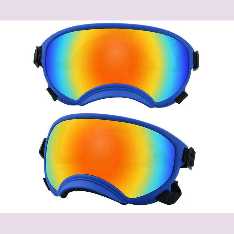 ATUBAN Dog Goggles Anti UV Strong Impact Resistance Adjustable Elastic Puppy Large Breed Dog Goggles Breathable Pet Sunglasses - KIMLUD