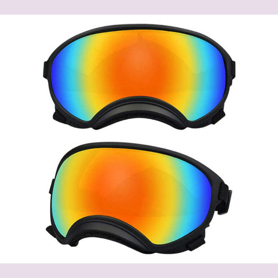 ATUBAN Dog Goggles Anti UV Strong Impact Resistance Adjustable Elastic Puppy Large Breed Dog Goggles Breathable Pet Sunglasses - KIMLUD