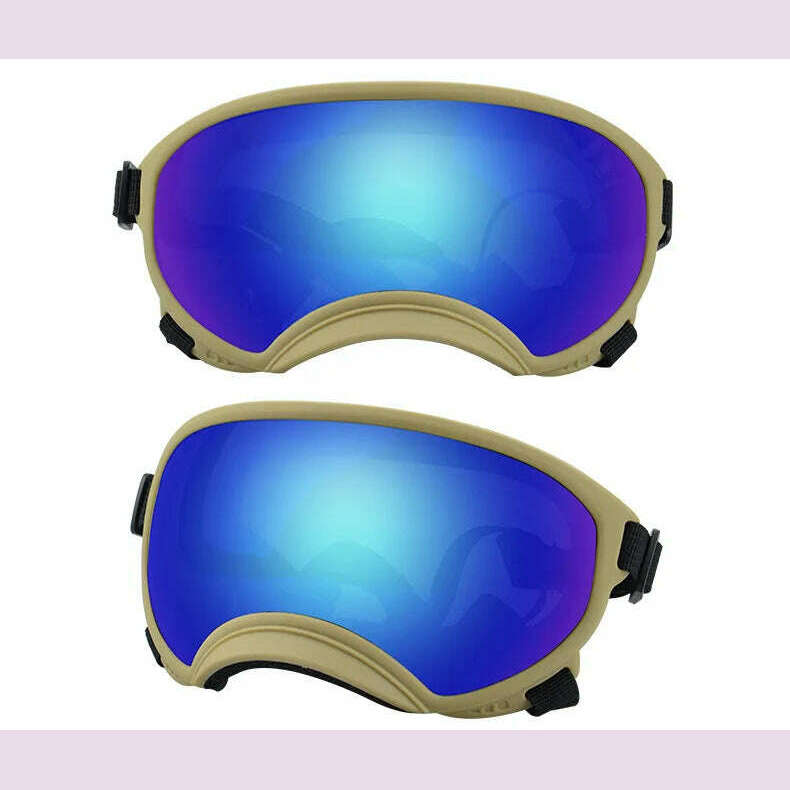 ATUBAN Dog Goggles Anti UV Strong Impact Resistance Adjustable Elastic Puppy Large Breed Dog Goggles Breathable Pet Sunglasses - KIMLUD