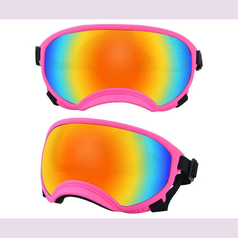 ATUBAN Dog Goggles Anti UV Strong Impact Resistance Adjustable Elastic Puppy Large Breed Dog Goggles Breathable Pet Sunglasses - KIMLUD