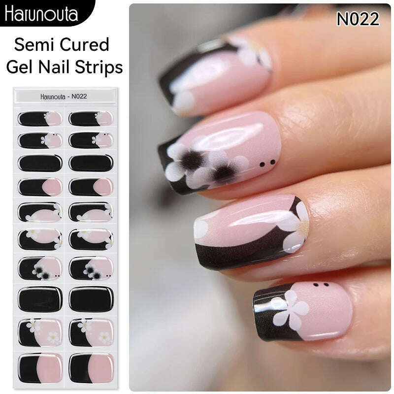 KIMLUD, Auroras Semi-Cured Gel Nail Wraps Stickers Strips Sparking Aurora UV Full Cover LED Gel Semi Cured Nail Sliders For Nails, KIMLUD Womens Clothes