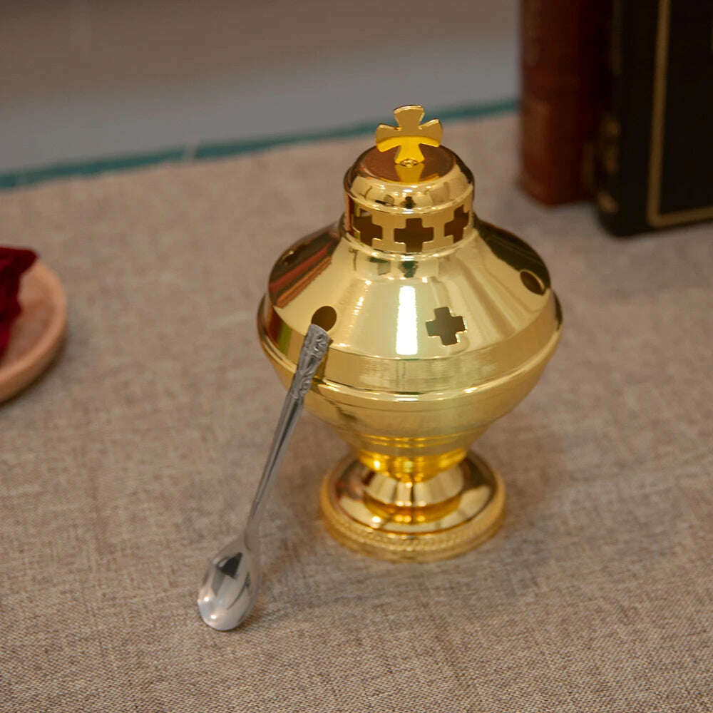 Authentic Orthodox Church Mass Supplies with Greek Style Incense Burners, Combining Classic and Eastern Elements - KIMLUD