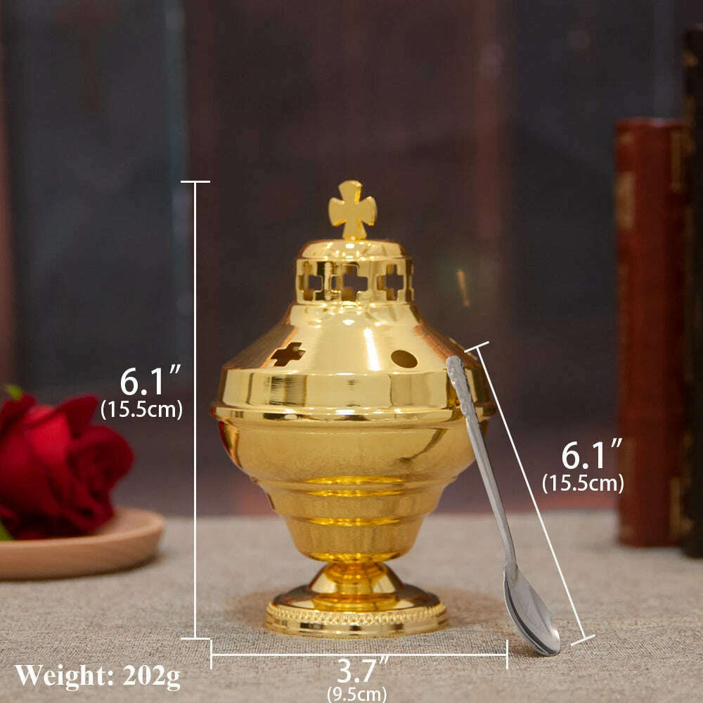 Authentic Orthodox Church Mass Supplies with Greek Style Incense Burners, Combining Classic and Eastern Elements - KIMLUD