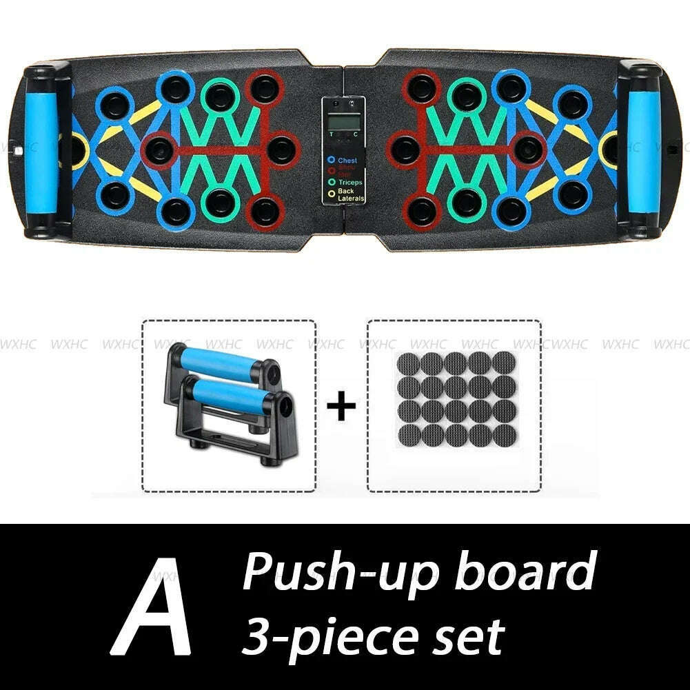 KIMLUD, Automatic Count Push Up Board Home Fitness Rack  Pushup Bars Handles Foldable Professional Chest Abdomen Arms and Back Train, Auto counte 3-piece, KIMLUD APPAREL - Womens Clothes