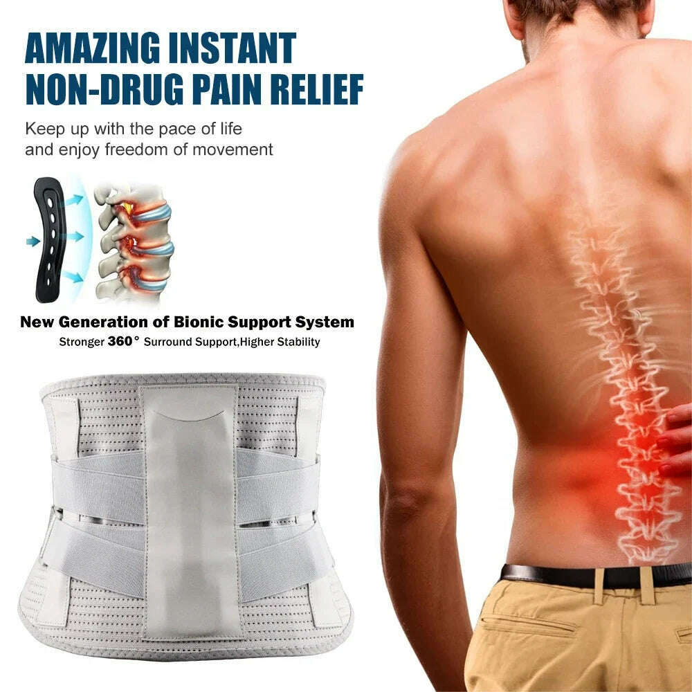 KIMLUD, Back Brace for Lower Back Pain, Immediate Pain Relief From Sciatica, Herniated Disc,Scoliosis, Decompression Lumbar Support Belt, KIMLUD Womens Clothes