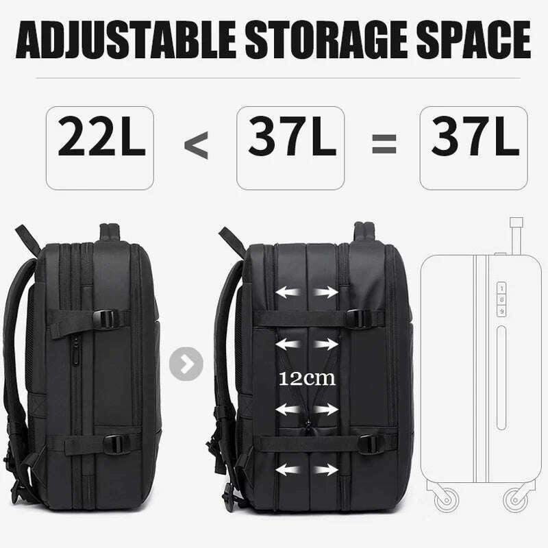 KIMLUD, BANGE Travel Backpack Men Business Backpack School Expandable USB Bag Large Capacity 17.3 Laptop Waterproof Fashion Backpack, KIMLUD Womens Clothes