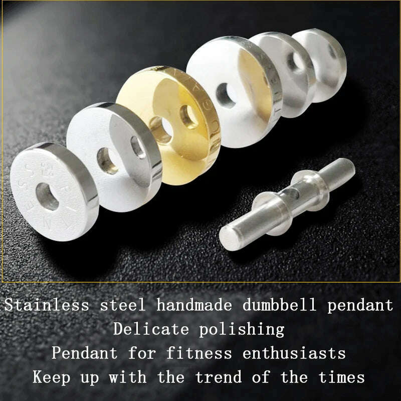 Barbell Necklace Male necklace stainless steel mens Couple pendants Fitness sports man accesories jewelry for neck - KIMLUD