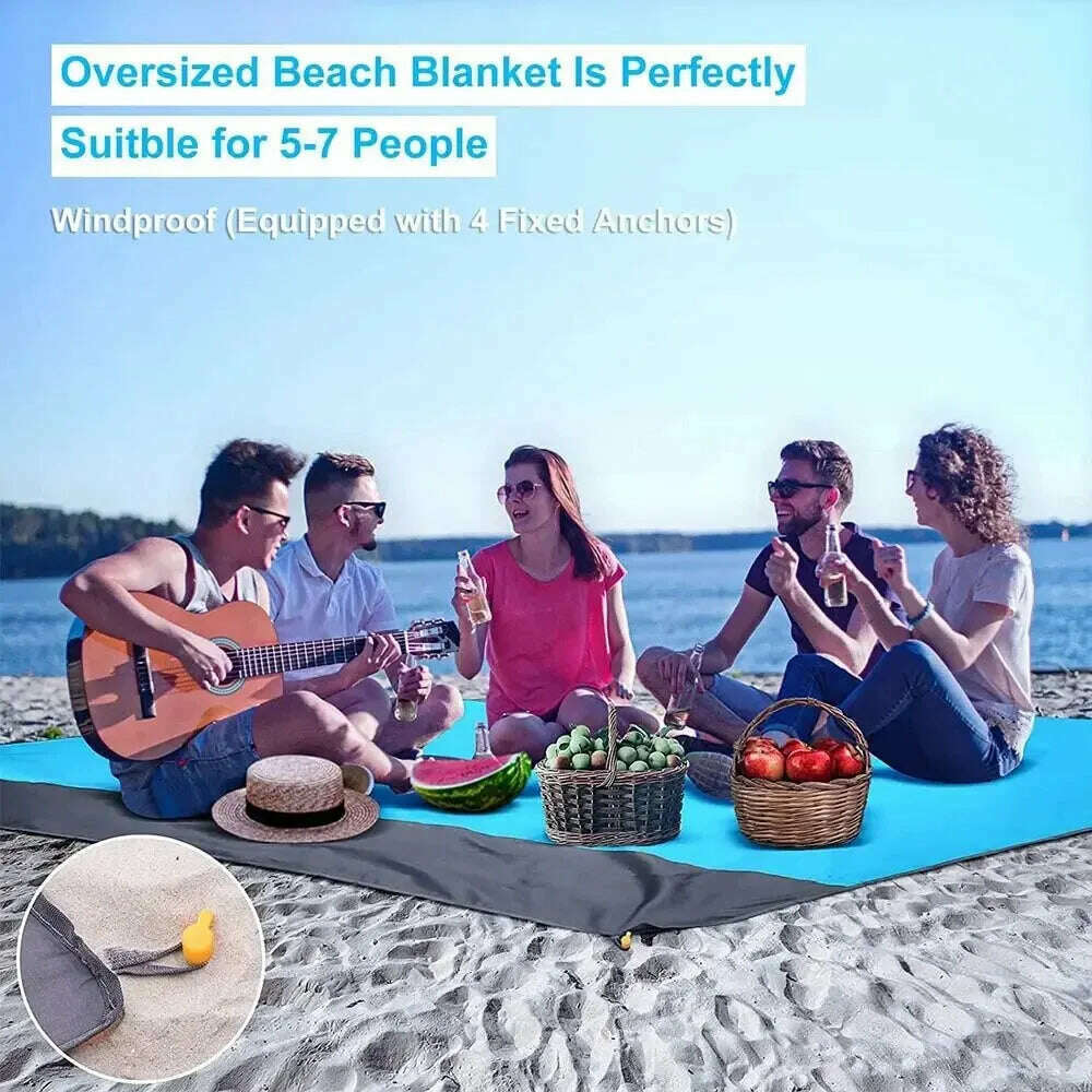 KIMLUD, Beach Blanket Sandproof 200 X 140cm Waterproof Beach Mat Lightweight Picnic Blanket for Travel Hiking Sports, KIMLUD Womens Clothes