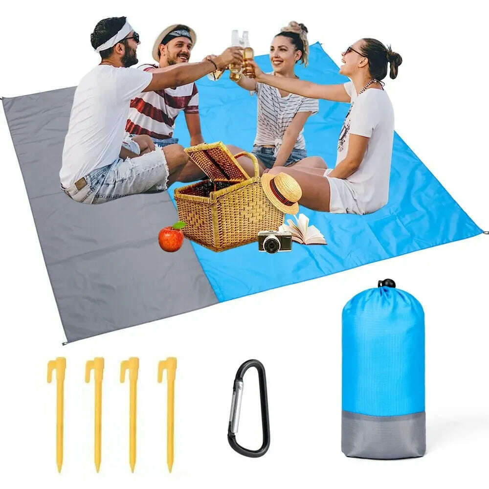 KIMLUD, Beach Blanket Sandproof 200 X 210cm Waterproof Beach Mat Lightweight Picnic Blanket for Travel Hiking Sports, KIMLUD Womens Clothes