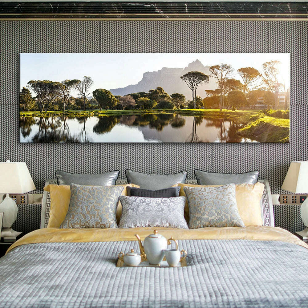 Beautiful Sunset Landscape Canvas Paintings Posters And Prints Wall Art Canvas Pictures for Bed Room Cuadros Home Decoration - KIMLUD