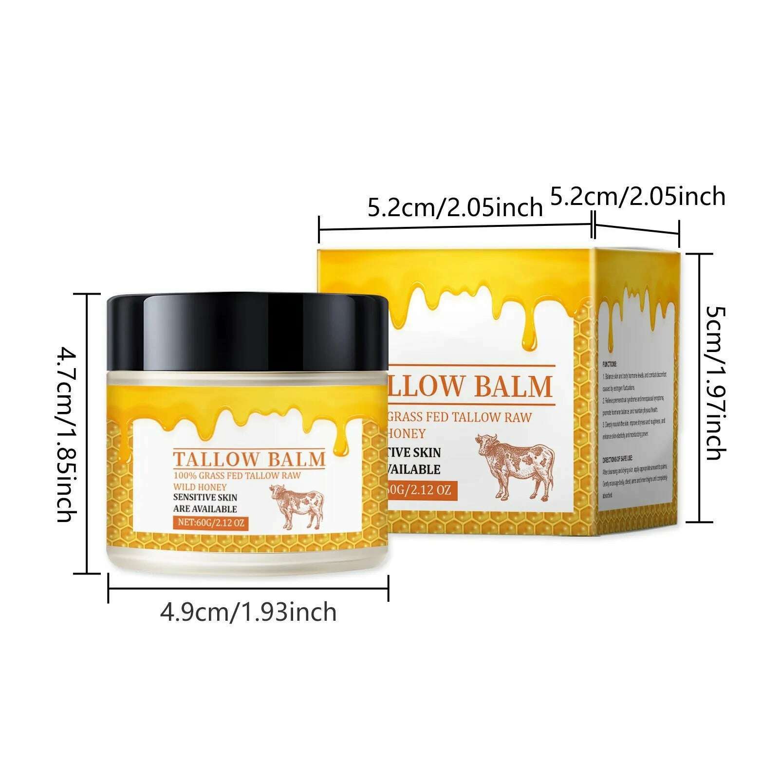 KIMLUD, Beef Tallow Balm, Beef Tallow Cream For Skin Care, Wrinkle Tallow Balm, Grass Fed Tallow  Wild Honey, Face And Body Moisturizer, KIMLUD Womens Clothes