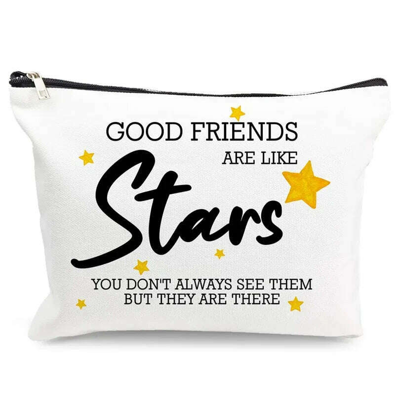 Best Friend Bestie Soul Sister mom Colleague Makeup Cosmetic Bag Friendship Birthday Graduation Christmas new Year present Gift - KIMLUD