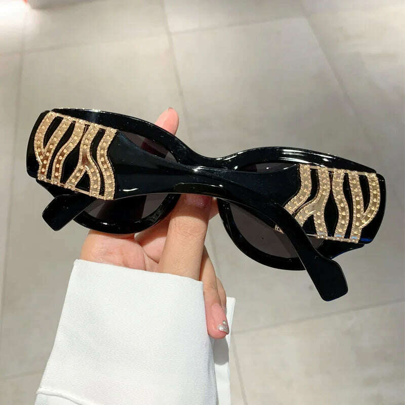 KIMLUD, Big Frame Cat Eye Sunglasses Women Fashion Vintage Trendy Sun Glasses Punk Oversized Luxury Brand Designer Sexy Ladies Shades, KIMLUD Womens Clothes