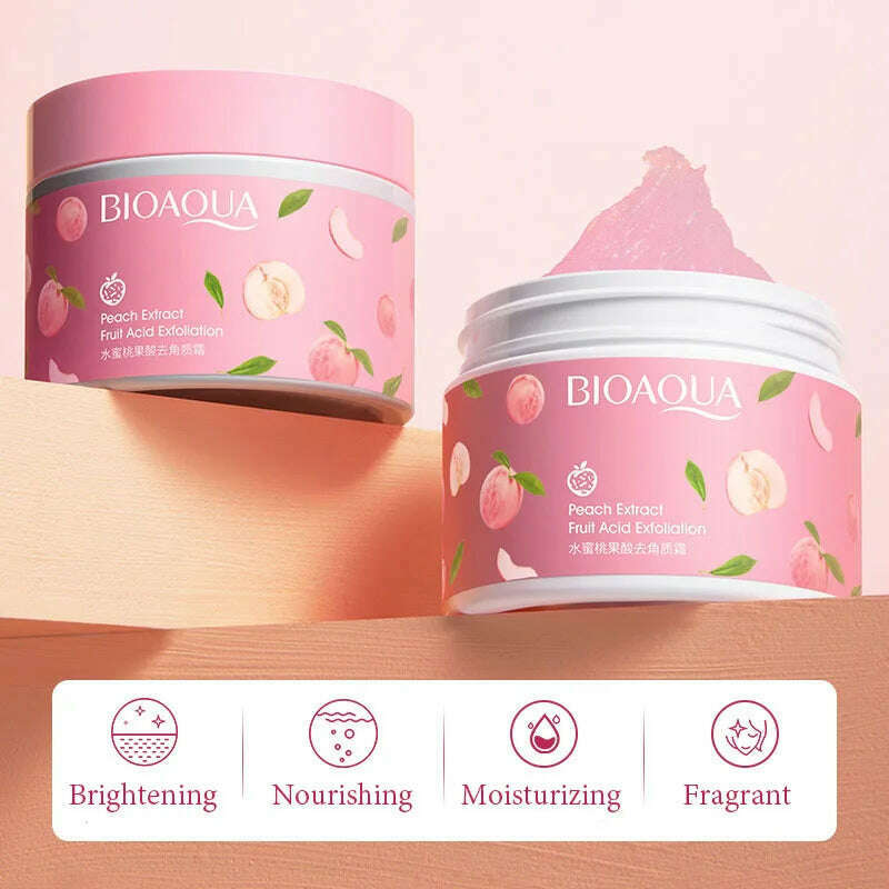 KIMLUD, BIOAQUA Honey Peach Exfoliating Cream Facial Scrub Exfoliant Body Scrub Moisturizing Nourishing Exfoliator Skin Care Exfoliants, KIMLUD Womens Clothes