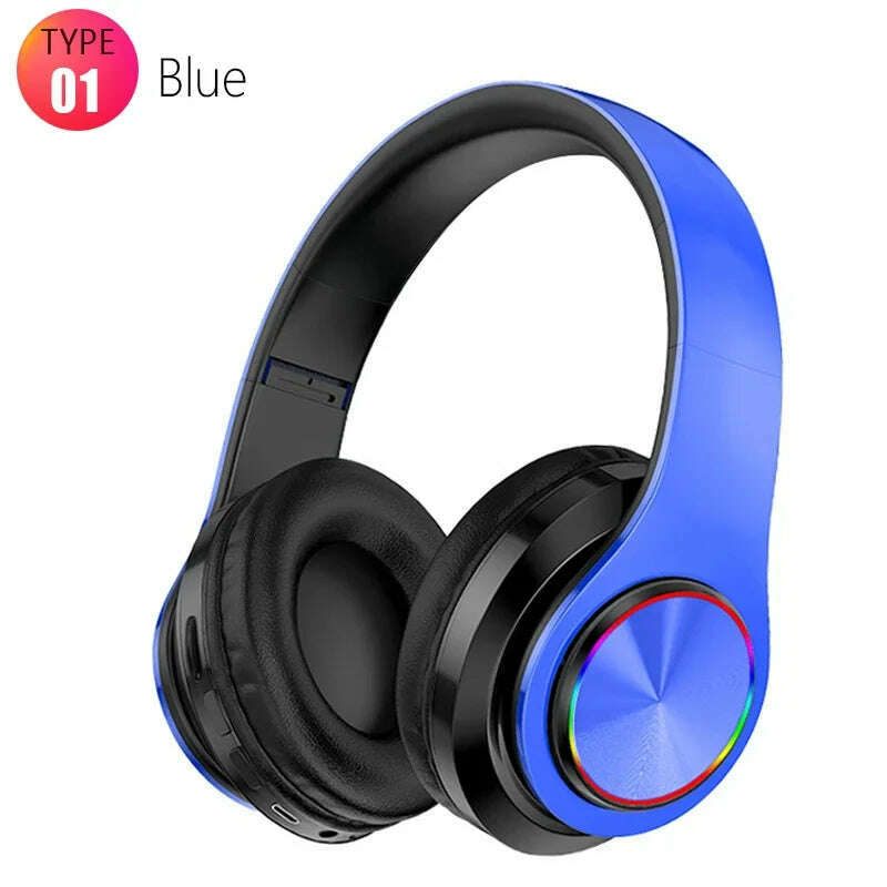 Bluetooth 5.0 Earphone Sport Headphones for iPhone Samsung Xiaomi Mobile Phone Wireless Headband Foldable Portable HeadSets - KIMLUD