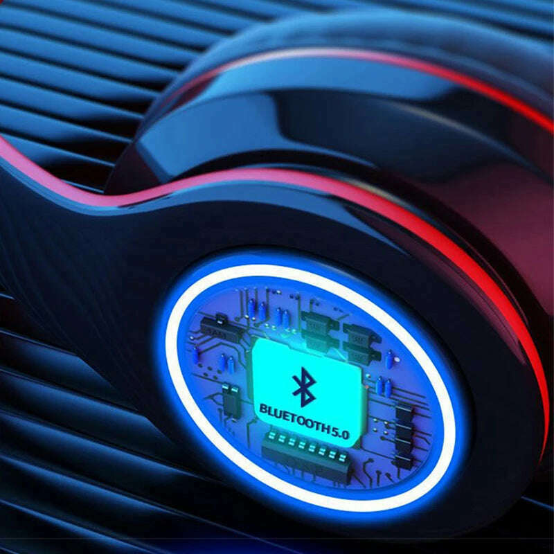 Bluetooth Headset Wireless Headphones Foldable HiFi Stereo Earphone With Mic Support SD Card For Xiaomi 10 9 Huawei P30 Phone - KIMLUD