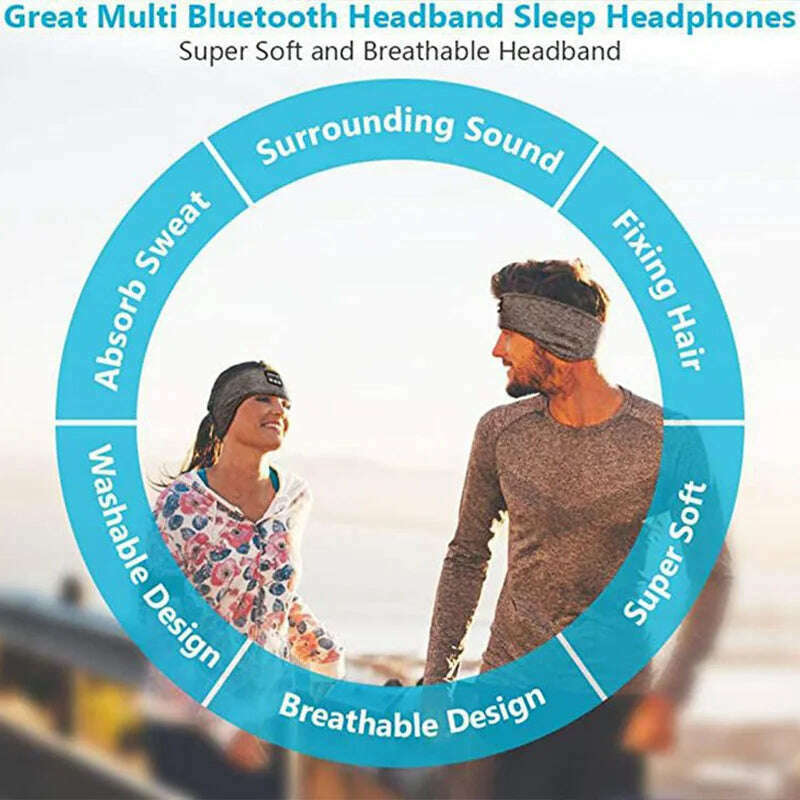 KIMLUD, Bluetooth Wireless Headphones Sleep Eye Mask Headset Soft Elastic Comfortable Sports Headband Bluetooth Music Earphone, KIMLUD Womens Clothes