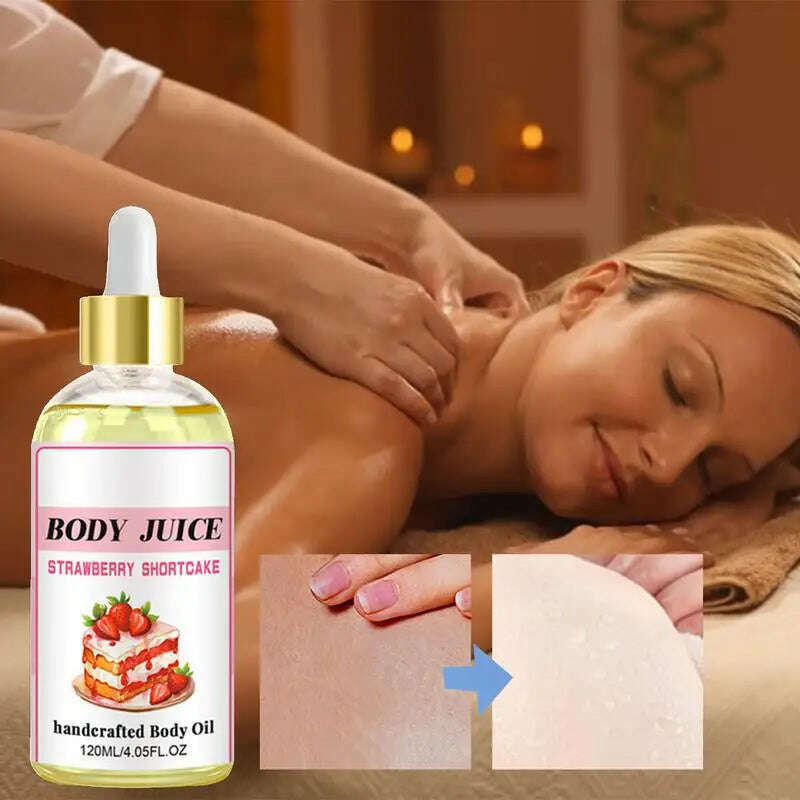 KIMLUD, Body Juice Massage Oil Strawberry Serum Anti Dark Spots Smooth Moisturizing Relax Repair Aromatherapy Glow Relieve Dry Skin Care, KIMLUD Womens Clothes