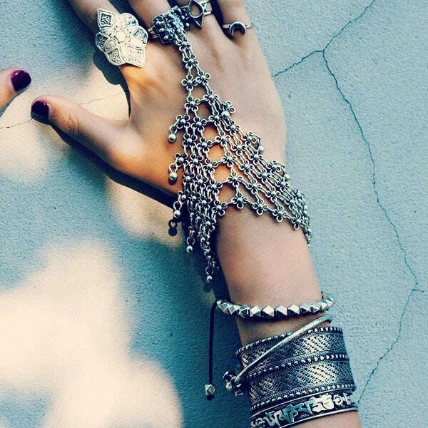 Bohemia Vintage Style Hippie Boho Bracelet Statement Pulseiras Femininas Bijoux Turkish Gypsy Tribal Indian Party Jewelry Gift - KIMLUD