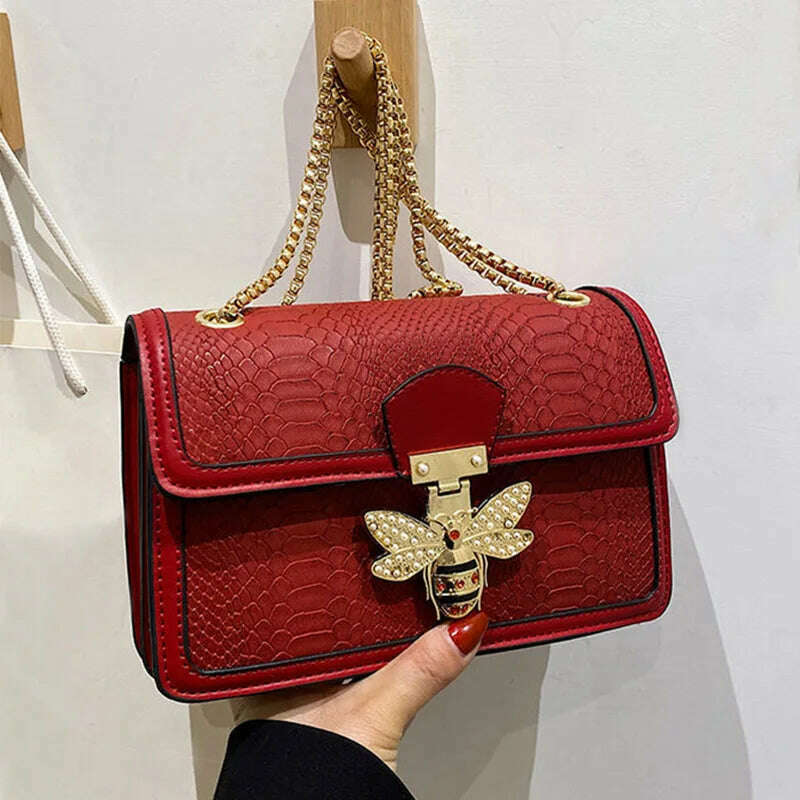 KIMLUD, Bolsa Feminina Small Shoulder Crossbody Bags for Woman New 2024 Fashion Handbags Travel Casual Women Bag Brand Messenger Bags, red, KIMLUD Womens Clothes