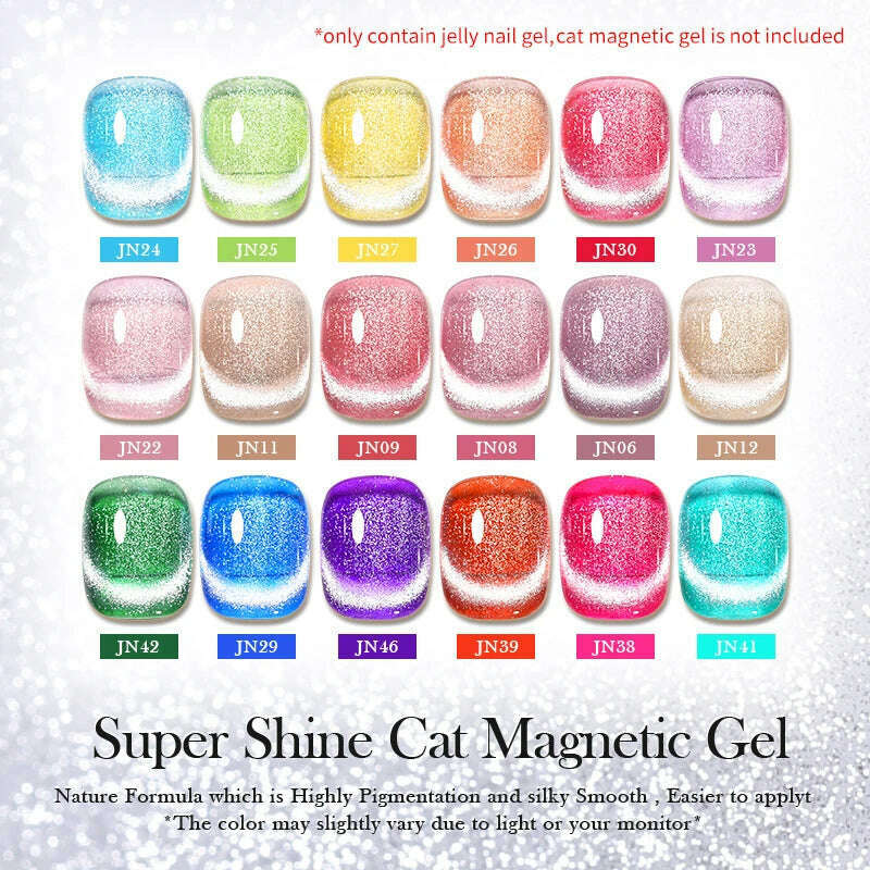 KIMLUD, BORN PRETTY Super Shine Cat Magnetic Gel Nail Polish Sparking Shiny Varnish UV Gel For Nail Art Design Magnetic Manicure, KIMLUD Womens Clothes