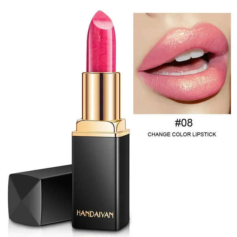 KIMLUD, Brand Professional Lips Makeup Waterproof Shimmer Long Lasting Pigment Nude Pink Mermaid Shimmer Lipstick Luxury Makeup Cosmetic, 08, KIMLUD APPAREL - Womens Clothes